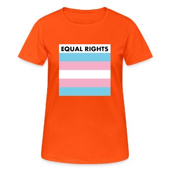 Gleichberechtigung - Transgender-Flagge - Trans Pride - Frauen T-Shirt atmungsaktiv - Neonorange - Vorne - AI Model Female 172 dark (172cm)