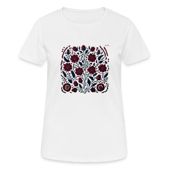 Folk art composition #8 - Women's Breathable T-Shirt - white - Front - AI Model Female 172 dark (172cm)