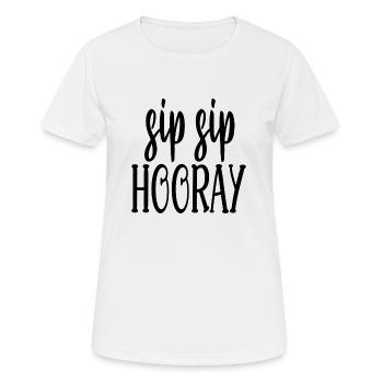 Sirotation Sip Hourra - T-shirt respirant Femme - blanc - Devant - AI Model Female 172 dark (172cm)