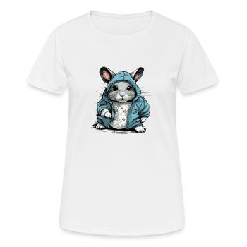 Bibi the chinchilla - Women's Breathable T-Shirt - white - Front - AI Model Female 172 dark (172cm)