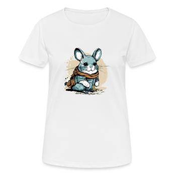 Blinki chinchilla - Women's Breathable T-Shirt - white - Front - AI Model Female 172 dark (172cm)