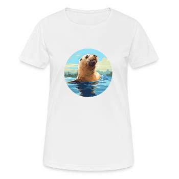 Otarie - T-shirt respirant Femme - blanc - Devant - AI Model Female 172 dark (172cm)