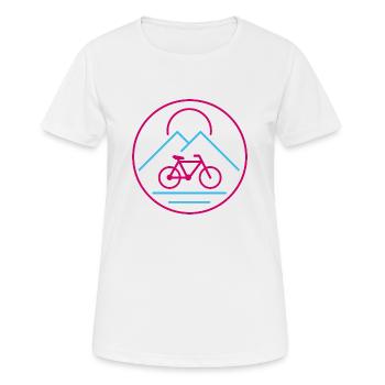 Fahrrad - Frauen T-Shirt atmungsaktiv - Weiß - Vorne - AI Model Female 172 dark (172cm)