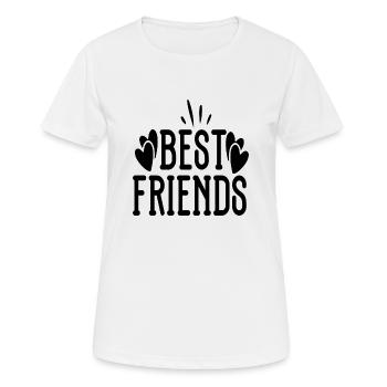 Meilleurs ami - T-shirt respirant Femme - blanc - Devant - AI Model Female 172 dark (172cm)
