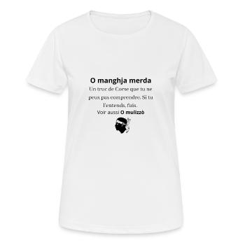 Corse dans le cœur - T-shirt respirant Femme - blanc - Devant - AI Model Female 172 dark (172cm)