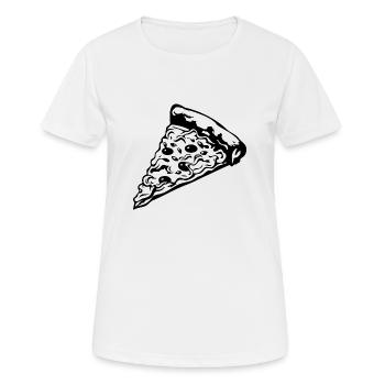 Pizza Restauration rapide Pizzeria - T-shirt respirant Femme - blanc - Devant - AI Model Female 172 dark (172cm)