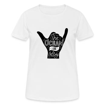 Wassersport - Frauen T-Shirt atmungsaktiv - Weiß - Vorne - AI Model Female 172 dark (172cm)