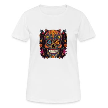 Fiesta Skelett - Frauen T-Shirt atmungsaktiv - Weiß - Vorne - AI Model Female 172 dark (172cm)