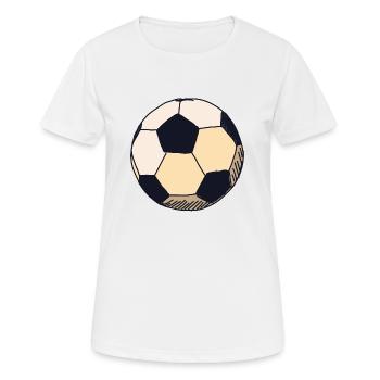 Ballsport - Frauen T-Shirt atmungsaktiv - Weiß - Vorne - AI Model Female 172 dark (172cm)