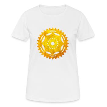 Fahrrad - Frauen T-Shirt atmungsaktiv - Weiß - Vorne - AI Model Female 172 dark (172cm)