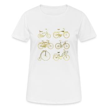 Fahrrad - Frauen T-Shirt atmungsaktiv - Weiß - Vorne - AI Model Female 172 dark (172cm)