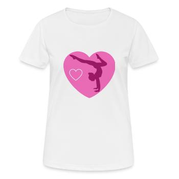 gymnast girl - T-shirt respirant Femme - blanc - Devant - AI Model Female 172 dark (172cm)