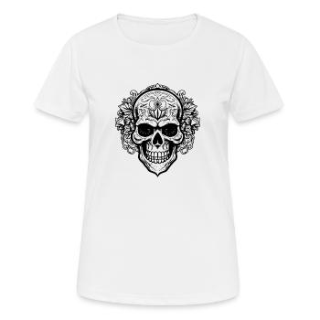 Skeleton Costume Bones Halloween Horror - Women's Breathable T-Shirt - white - Front - AI Model Female 172 dark (172cm)