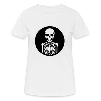 Skeleton Costume Bones Halloween Horror - Women's Breathable T-Shirt - white - Front - AI Model Female 172 dark (172cm)