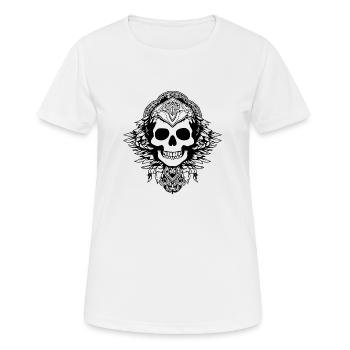 Skeleton Costume Bones Halloween Horror - Women's Breathable T-Shirt - white - Front - AI Model Female 172 dark (172cm)