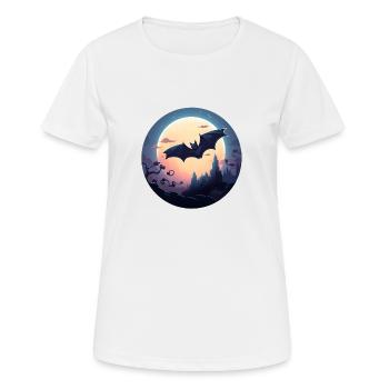 Fledermaus Vollmond - Frauen T-Shirt atmungsaktiv - Weiß - Vorne - AI Model Female 172 dark (172cm)