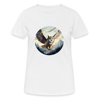 Eagle Owl - Women's Breathable T-Shirt - white - Front - AI Model Female 172 dark (172cm)