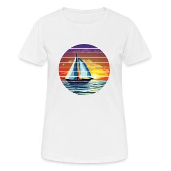 Sailing Sailboat Sailing Sailing Sailing Ship - Women's Breathable T-Shirt - white - Front - AI Model Female 172 dark (172cm)