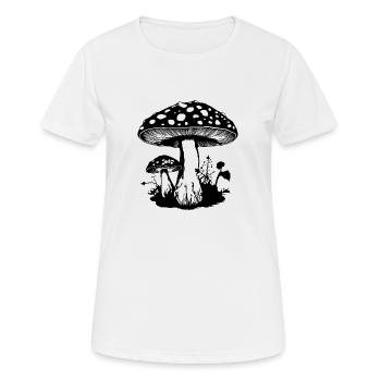 Champignon Cueilleur de champignons Champignons Champignons - T-shirt respirant Femme - blanc - Devant - AI Model Female 172 dark (172cm)