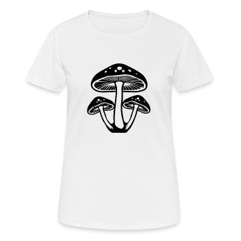 Champignon Cueilleur de champignons Champignons Champignons - T-shirt respirant Femme - blanc - Devant - AI Model Female 172 dark (172cm)