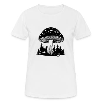 Champignon Cueilleur de champignons Champignons Champignons - T-shirt respirant Femme - blanc - Devant - AI Model Female 172 dark (172cm)