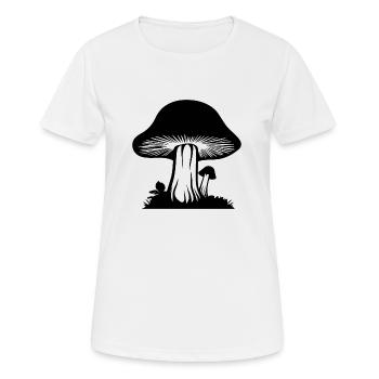 Champignon Cueilleur de champignons Champignons Champignons - T-shirt respirant Femme - blanc - Devant - AI Model Female 172 dark (172cm)