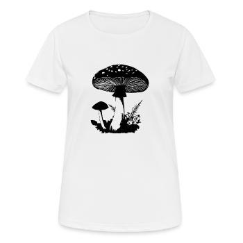 Champignon Cueilleur de champignons Champignons Champignons - T-shirt respirant Femme - blanc - Devant - AI Model Female 172 dark (172cm)