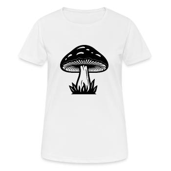 Champignon Cueilleur de champignons Champignons Champignons - T-shirt respirant Femme - blanc - Devant - AI Model Female 172 dark (172cm)