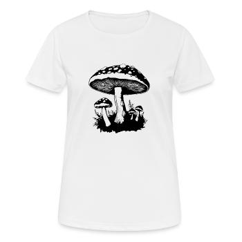 Champignon Cueilleur de champignons Champignons Champignons - T-shirt respirant Femme - blanc - Devant - AI Model Female 172 dark (172cm)