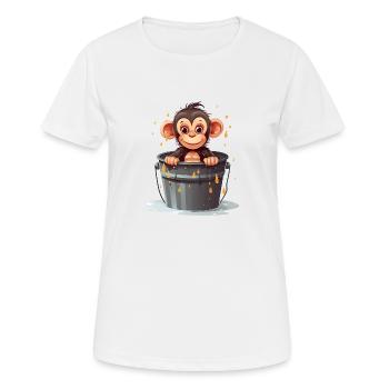 La chaleur du singe est un dicton - T-shirt respirant Femme - blanc - Devant - AI Model Female 172 dark (172cm)