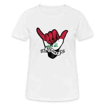 Irak Shaka - T-shirt respirant Femme - blanc - Devant - AI Model Female 172 dark (172cm)