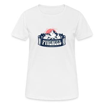 Pyrenees Mountains Red Sunset - Women's Breathable T-Shirt - white - Front - AI Model Female 172 dark (172cm)
