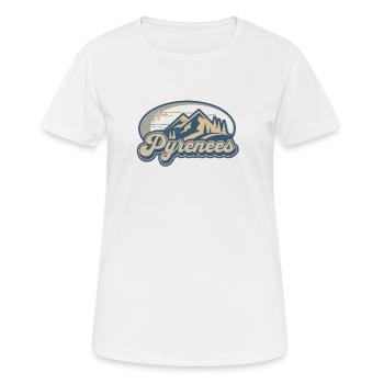 Pyrenees France Vintage Mountains - Women's Breathable T-Shirt - white - Front - AI Model Female 172 dark (172cm)