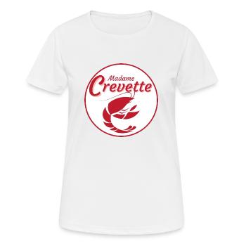 Madame Crevette Krebse - Frauen T-Shirt atmungsaktiv - Weiß - Vorne - AI Model Female 172 dark (172cm)