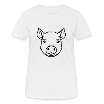 Pig Piggy Sow - Women's Breathable T-Shirt - white - Front - AI Model Female 172 dark (172cm)