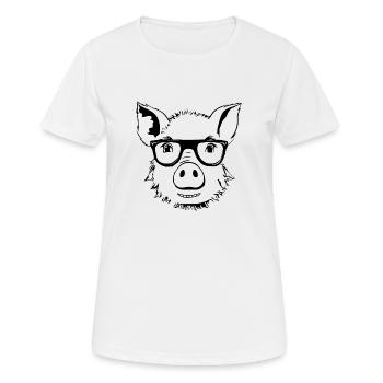 Pig Piggy Sow - Women's Breathable T-Shirt - white - Front - AI Model Female 172 dark (172cm)