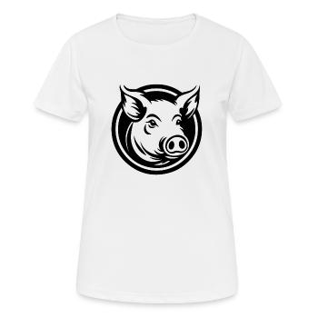 Pig Piggy Sow - Women's Breathable T-Shirt - white - Front - AI Model Female 172 dark (172cm)