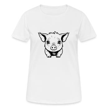 Pig Piggy Sow - Women's Breathable T-Shirt - white - Front - AI Model Female 172 dark (172cm)