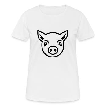 Pig Piggy Sow - Women's Breathable T-Shirt - white - Front - AI Model Female 172 dark (172cm)