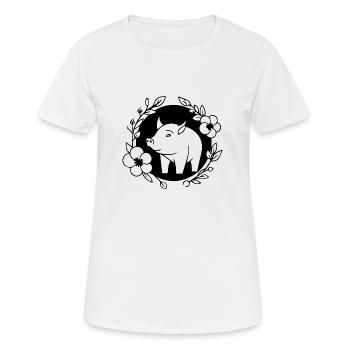Pig Piggy Sow - Women's Breathable T-Shirt - white - Front - AI Model Female 172 dark (172cm)