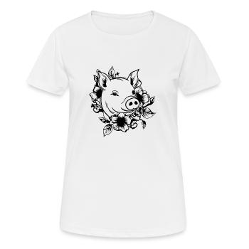 Pig Piggy Sow - Women's Breathable T-Shirt - white - Front - AI Model Female 172 dark (172cm)