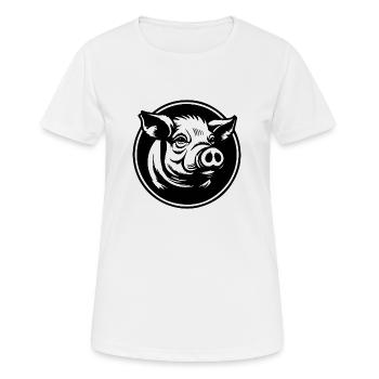 Pig Piggy Sow - Women's Breathable T-Shirt - white - Front - AI Model Female 172 dark (172cm)