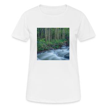 Rocky Mountains River - Women's Breathable T-Shirt - white - Front - AI Model Female 172 dark (172cm)