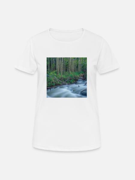 Rocky Mountains Fluss - Frauen T-Shirt atmungsaktiv - Weiß