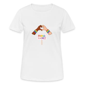 Fier d’être MOI! - T-shirt respirant Femme - blanc - Devant - AI Model Female 172 dark (172cm)