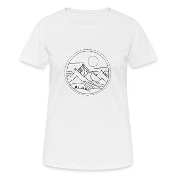 Montagnes - T-shirt respirant Femme - blanc - Devant - AI Model Female 172 dark (172cm)