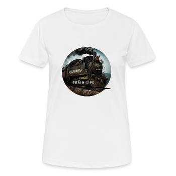 Train Life : Le train de l'histoire - T-shirt respirant Femme - blanc - Devant - AI Model Female 172 dark (172cm)
