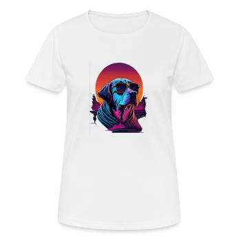 Labrador wears sunglasses - Women's Breathable T-Shirt - white - Front - AI Model Female 172 dark (172cm)