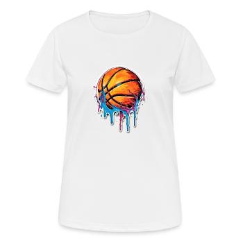 Basketball - Women's Breathable T-Shirt - white - Front - AI Model Female 172 dark (172cm)