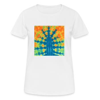Modèle de matrice de tye - T-shirt respirant Femme - blanc - Devant - AI Model Female 172 dark (172cm)